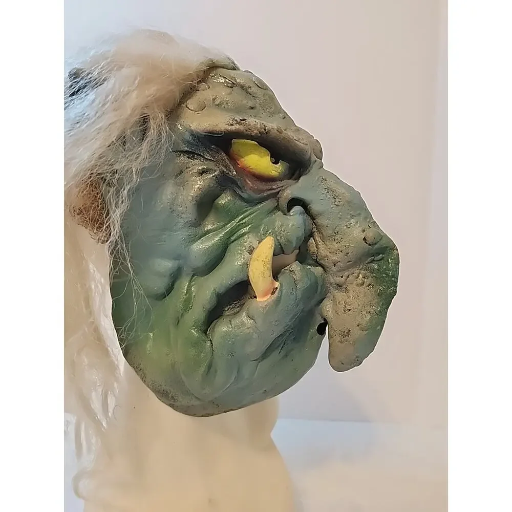 Vintage 2001 Paper Magic Group Bug Eye Blue FaceWerewolf Wolf Man Halloween Mask